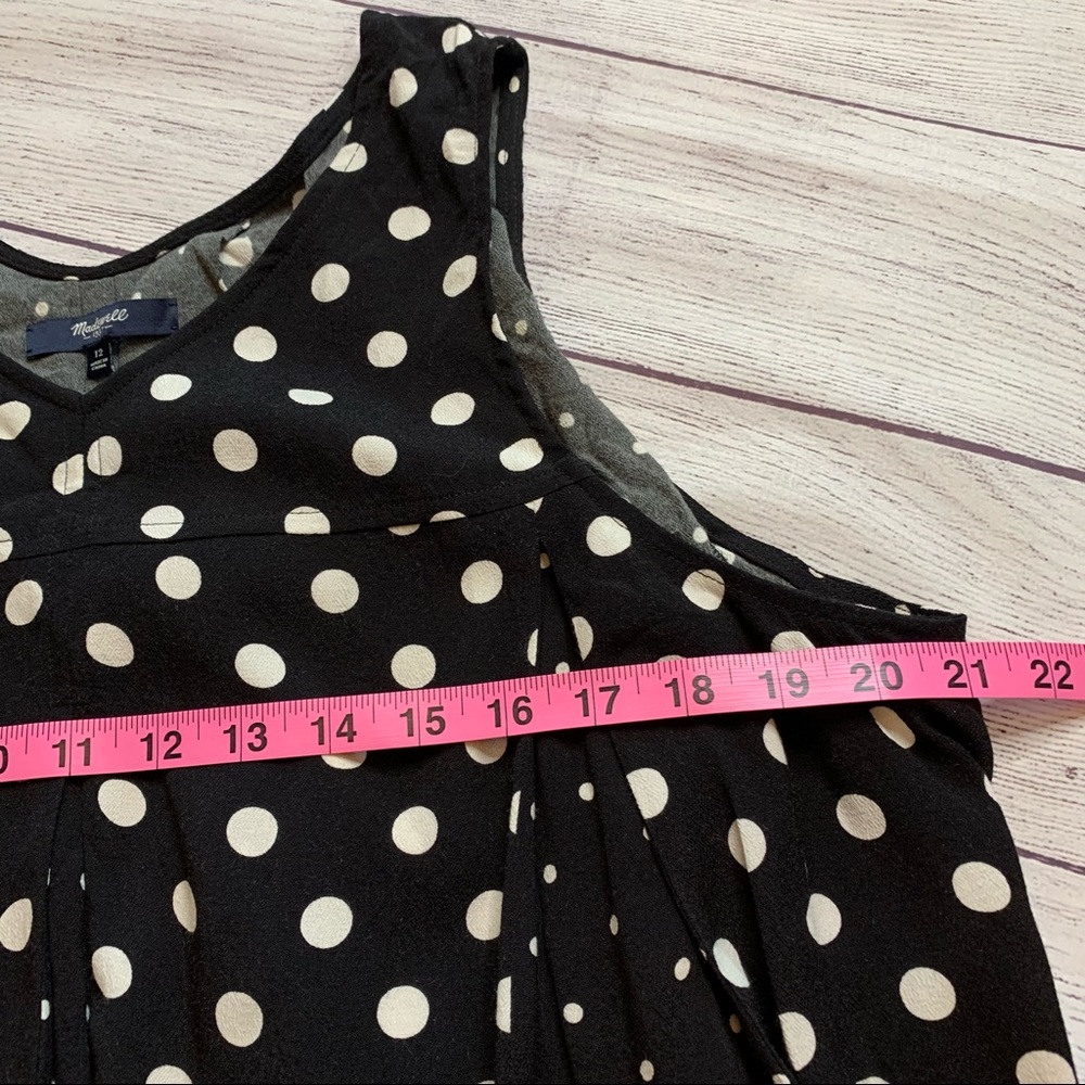 Madewell Mixed Polkadot Swing Tank Size 12 - Picture 4 of 7